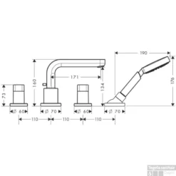 Hansgrohe Metris S Afdekset Voor 4-gats Badrandcombinatie Chroom -Exporteren Badkamer Top Winkel 67988