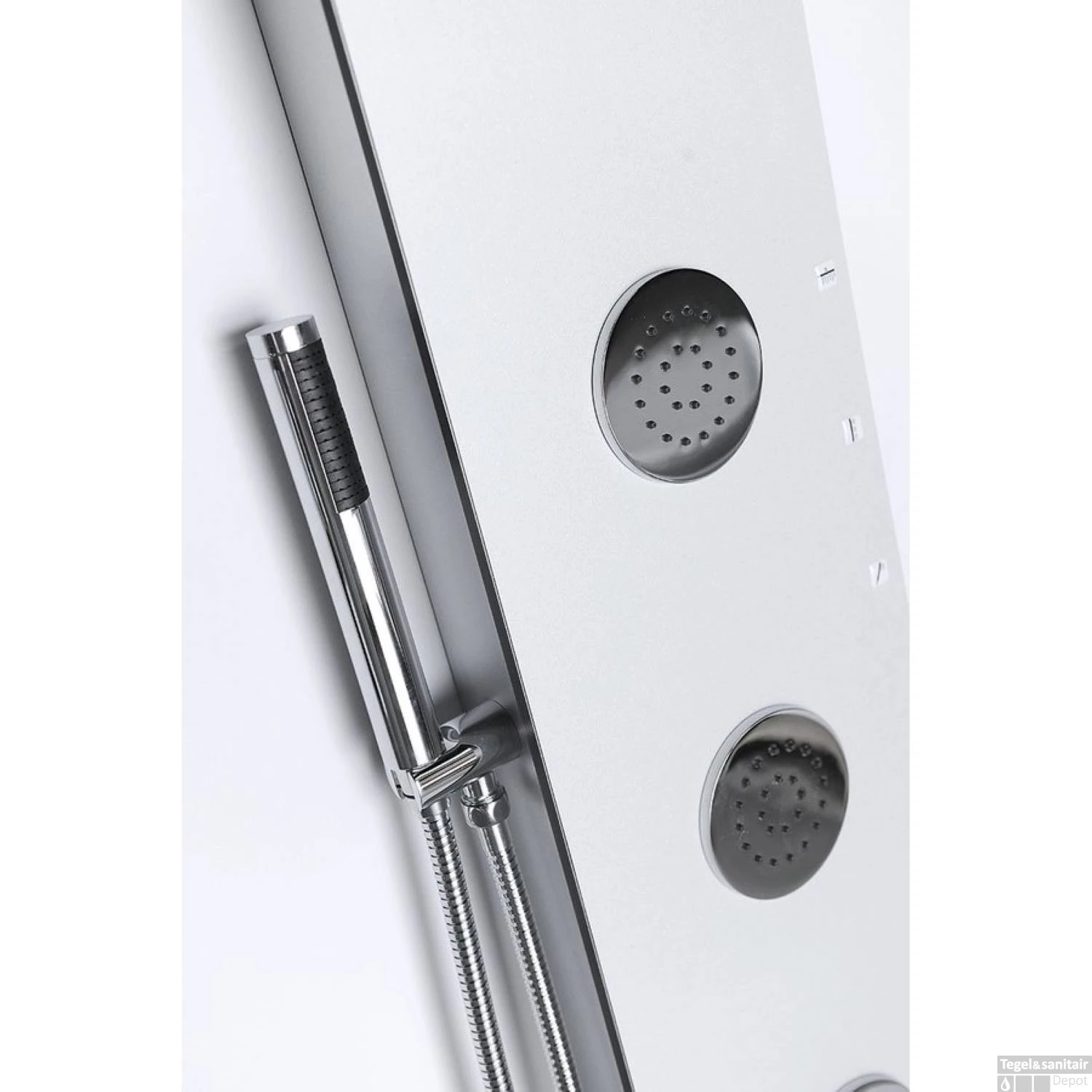 Douchepaneel Sapho 5Side 155x25 Cm Mengkraan Rond Wit 6 Douchepaneel Sapho 5Side 155x25 Cm Mengkraan Rond Wit - Afbeelding 4