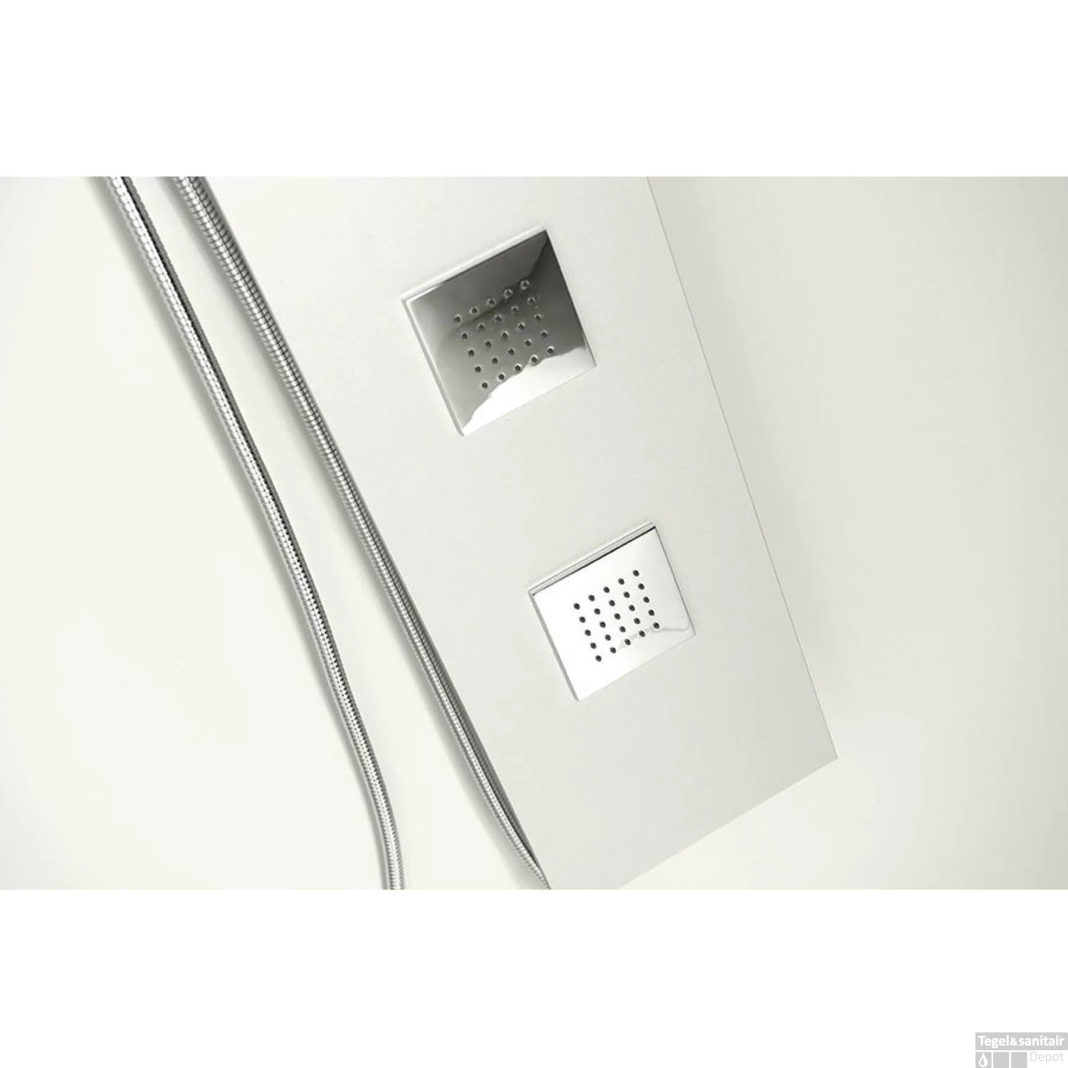 Douchepaneel Sapho 5Side 155x25 Cm Mengkraan Vierkant Aluminium 6 Douchepaneel Sapho 5Side 155x25 Cm Mengkraan Vierkant Aluminium - Afbeelding 4