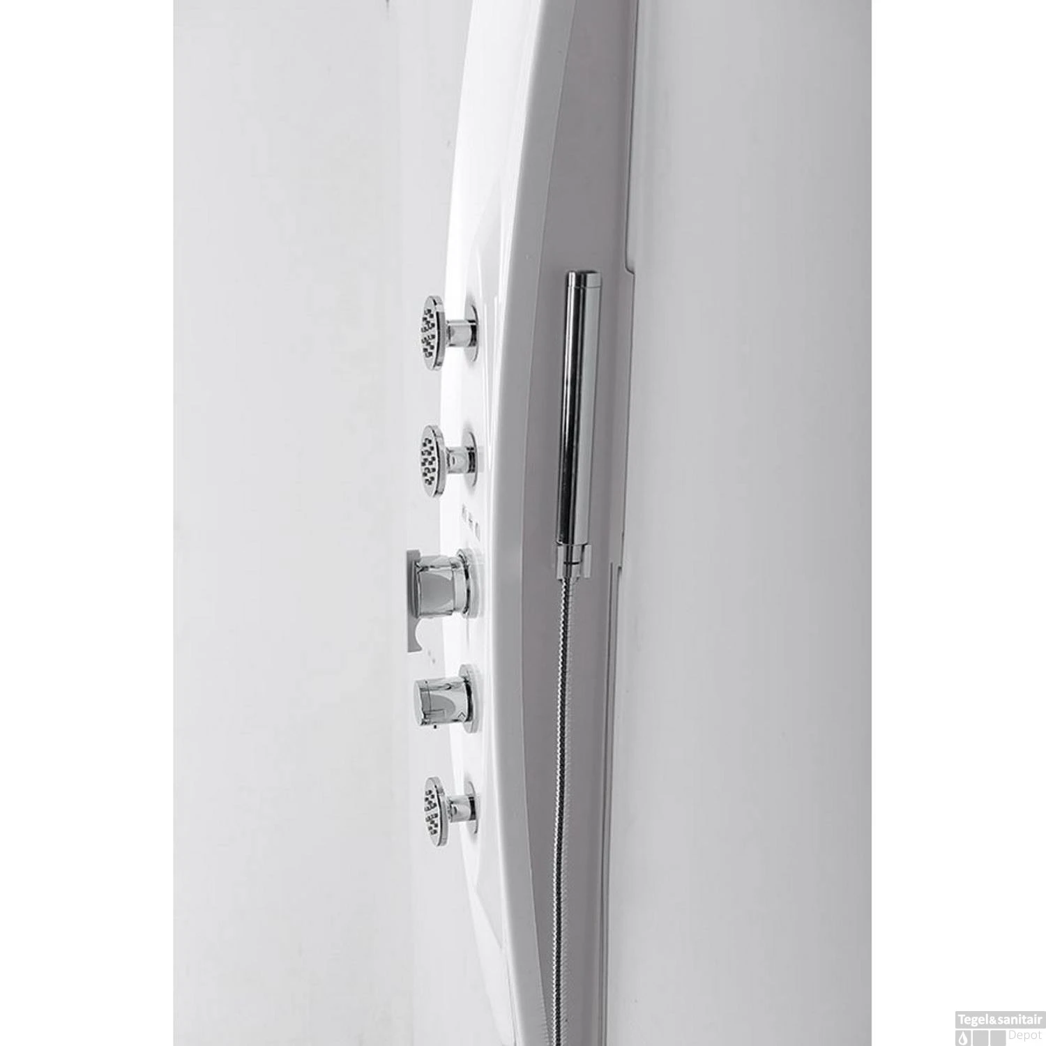 Douchepaneel Sapho Mola 130x21 Cm Thermostatisch Wandgemonteerd Wit 5 Douchepaneel Sapho Mola 130x21 Cm Thermostatisch Wandgemonteerd Wit - Afbeelding 3