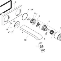 Hansgrohe Metris Inbouw Wand Wastafelkraan Uitloop 22,5 Cm Chroom (Afbouwdeel) -Exporteren Badkamer Top Winkel 85332