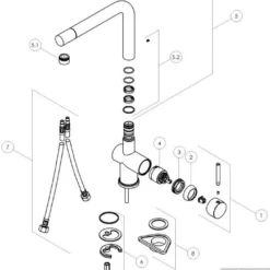B&w-luxury Carati Keukenkraan Inox Look -Exporteren Badkamer Top Winkel 86515