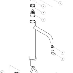 B&w-luxury Carati Keukenkraan Hoog Model Inox Look -Exporteren Badkamer Top Winkel 86538