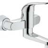 Grohe Euroeco Special Wand Wastafelkraan Met Onderuitloop Chroom