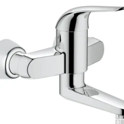 Grohe Euroeco Special Wand Wastafelkraan Met Onderuitloop Chroom