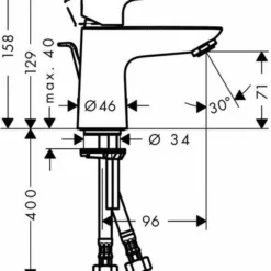 Hansgrohe Talis E Wastafelkraan 80 Met Waste Chroom 5 Hansgrohe Talis E Wastafelkraan 80 Met Waste Chroom -Exporteren Badkamer Top Winkel 90624