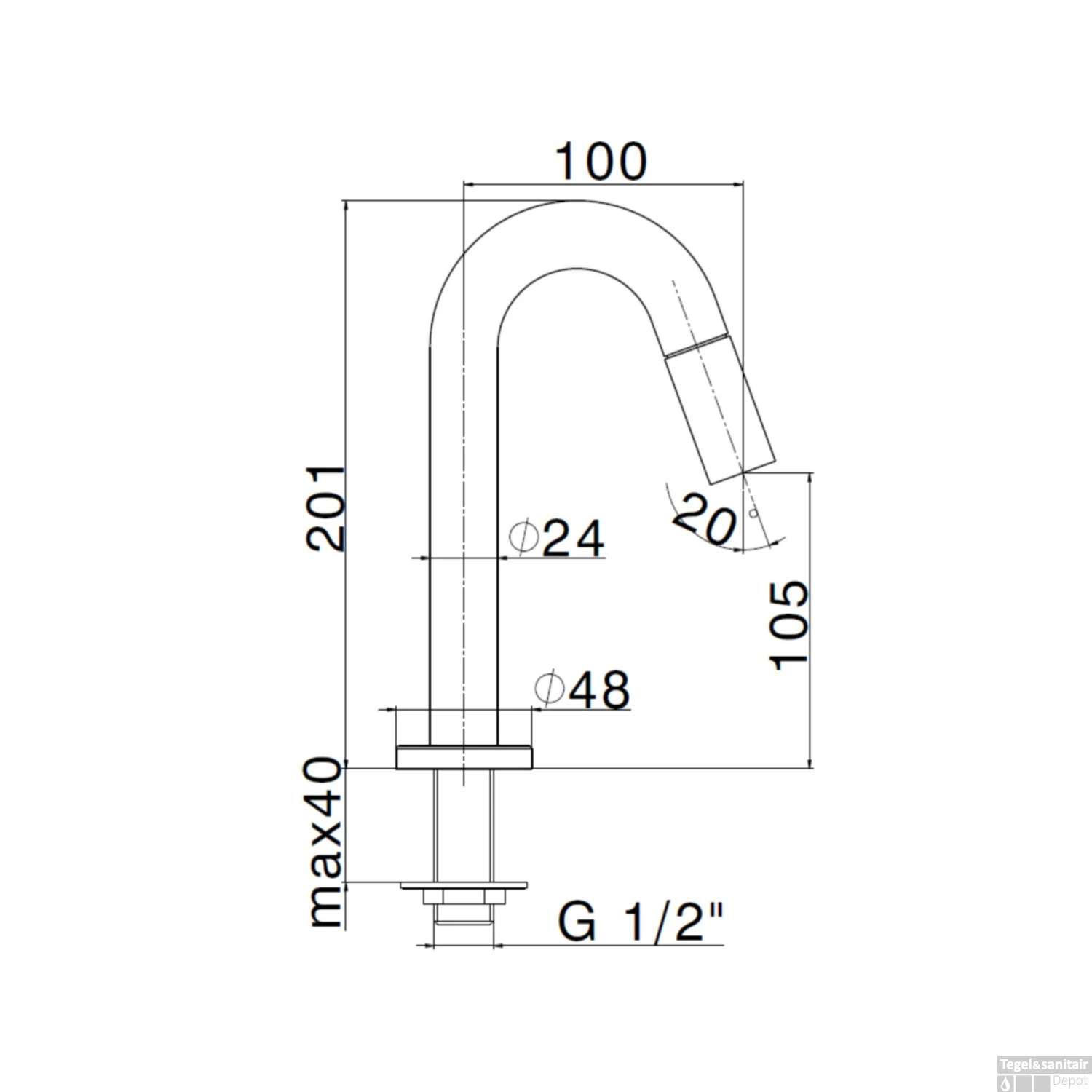 Fonteinkraan Opbouw Salenzi Giro Gebogen Gegalvaniseerd Geborsteld Messing Goud 6 Fonteinkraan Opbouw Salenzi Giro Gebogen Gegalvaniseerd Geborsteld Messing Goud - Afbeelding 4