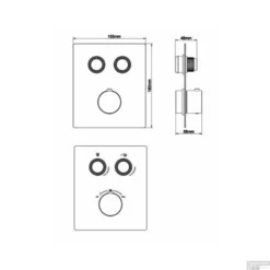 Afbouwdeel Inbouwthermostaat Wiesbaden Caral Klik Pro 2-weg Chroom -Exporteren Badkamer Top Winkel afbouwdeel inbouwthermostaat wiesbaden caral klik pro 2 weg chroom tech 2