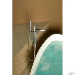 Vrijstaande Badmengkraan Sapho Axamite 99.2 Cm Met Handdouche Chroom -Exporteren Badkamer Top Winkel ax21 vrijstaande badmengkraan sapho axamite 99.2 cm met handdouche chroom 2