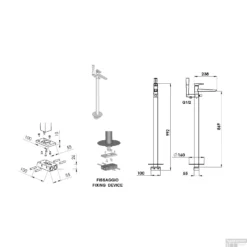 Vrijstaande Badmengkraan Sapho Axamite 99.2 Cm Met Handdouche Chroom -Exporteren Badkamer Top Winkel ax21 vrijstaande badmengkraan sapho axamite 99.2 cm met handdouche chroom 4