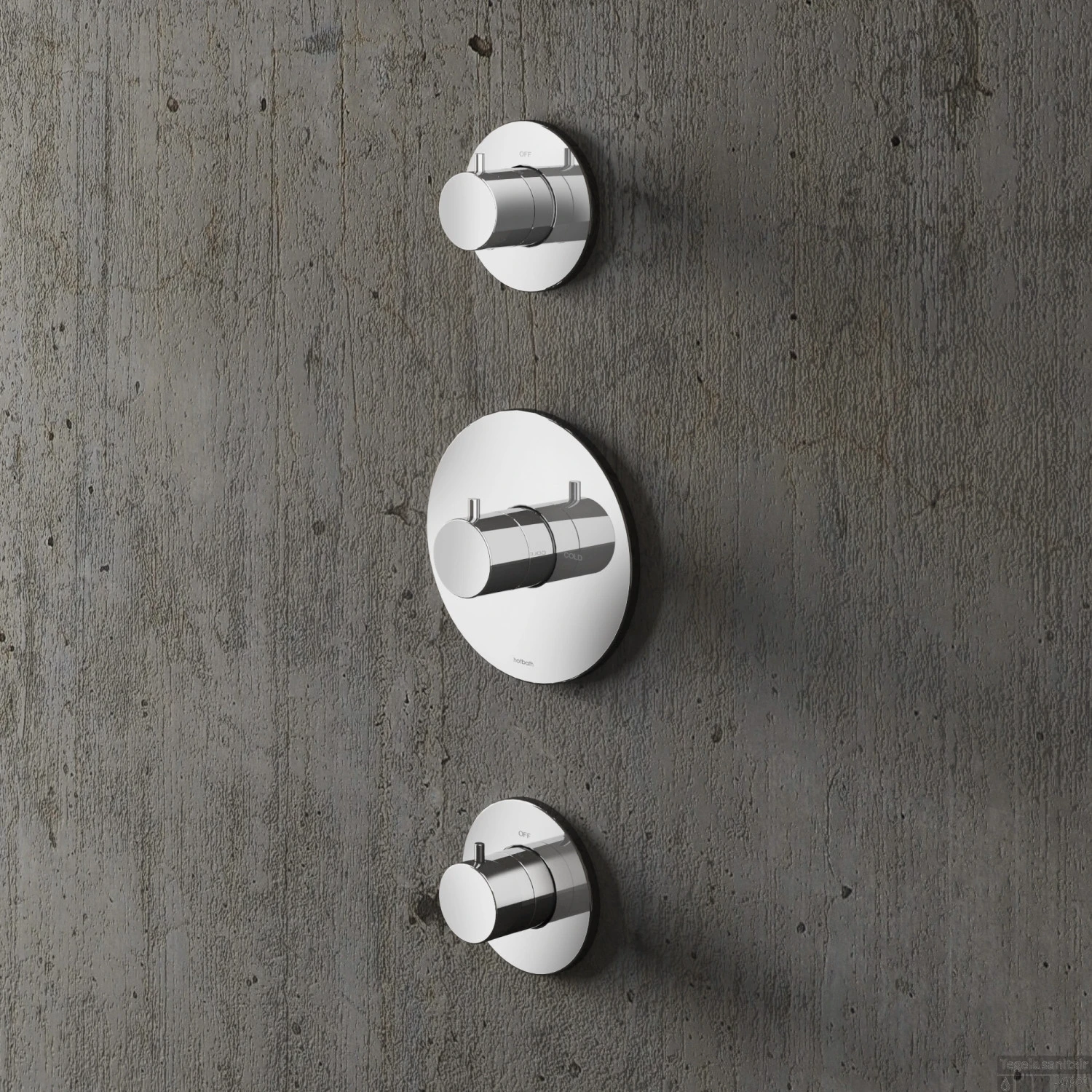 Douchethermostaat Hotbath Buddy Inbouw 2 Stopkranen Chroom (excl. Inbouwdeel)