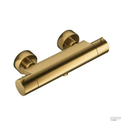 Douchethermostaat Hotbath Cobber Onderaansluiting 2-knop Geborsteld Messing