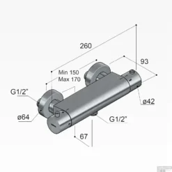 Douchethermostaat Hotbath Cobber Onderaansluiting 2-knop Mat Zwart -Exporteren Badkamer Top Winkel b008bl douchethermostaat hotbath cobber onderaansluiting 2 knop mat zwart tech