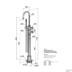 Vrijstaande Badkraan Hotbath Buddy Thermostatisch 113 Cm Chroom -Exporteren Badkamer Top Winkel b017cr vrijstaande badkraan hotbath buddy thermostatisch 113 cm chroom tech