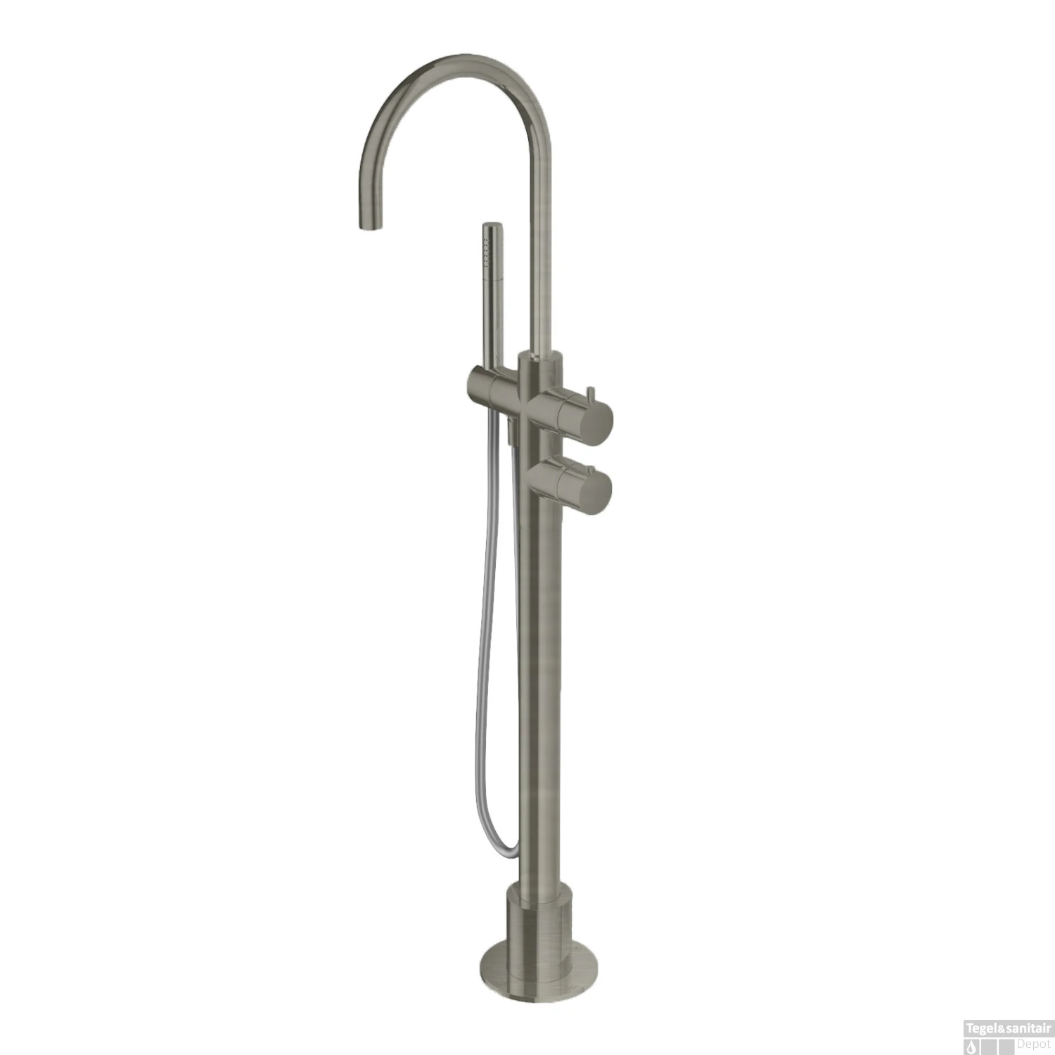 Vrijstaande Badkraan Hotbath Buddy Thermostatisch 113 Cm Geborsteld Nikkel