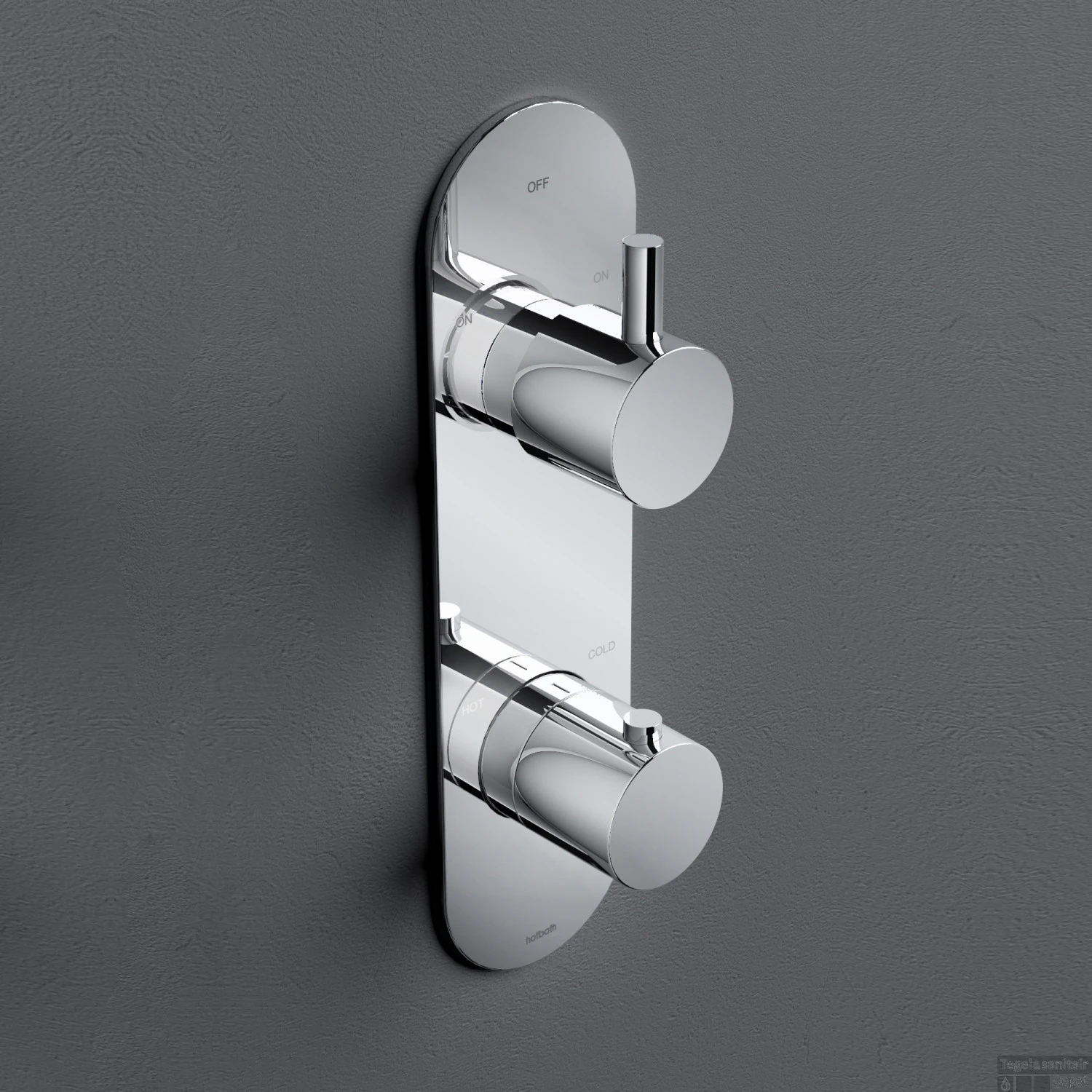 Douchekraan Hotbath Buddy Inbouw 2-weg Verticaal Chroom 3 Douchekraan Hotbath Buddy Inbouw 2-weg Verticaal Chroom