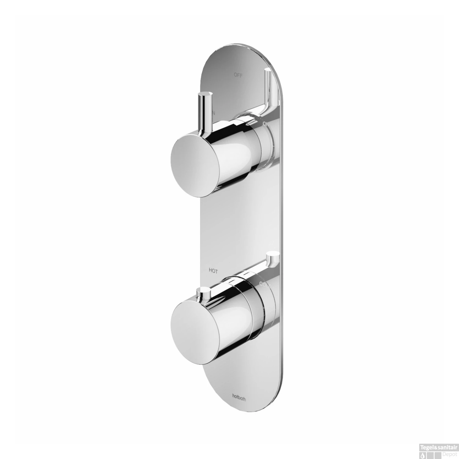 Douchekraan Hotbath Buddy Inbouw 2-weg Verticaal Chroom 4 Douchekraan Hotbath Buddy Inbouw 2-weg Verticaal Chroom - Afbeelding 2