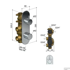 Douchekraan Hotbath Buddy Inbouw 2-weg Verticaal Chroom 7 Douchekraan Hotbath Buddy Inbouw 2-weg Verticaal Chroom -Exporteren Badkamer Top Winkel b051cr douchekraan hotbath buddy inbouw 2 weg verticaal chroom tech
