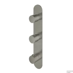 Douchethermostaat Hotbath Buddy Inbouw 2 Stopkranen Verticaal Geborsteld Nikkel