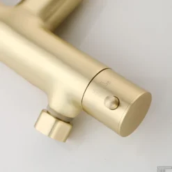 Badkraan Opbouw Boss & Wessing Gold Met Staaf Handdouche Set Messing Mat Goud -Exporteren Badkamer Top Winkel badkraan opbouw bws gold met staaf handdouche set messing mat goud detail2