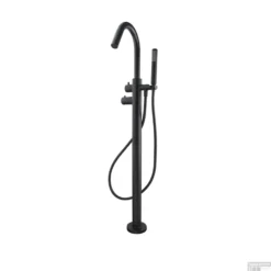 Badkraan Vrijstaand Wiesbaden Caral Thermostatisch Compleet Mat Zwart