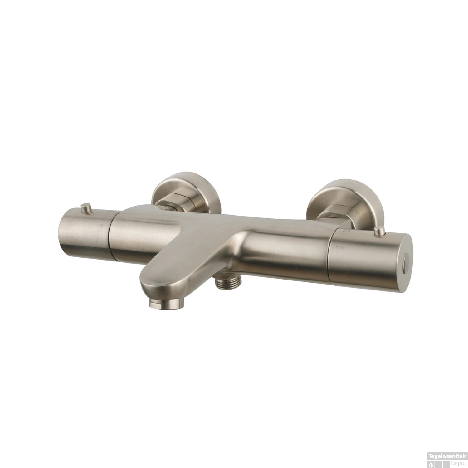 Badkraan Wiesbaden Caral Opbouw Thermostatisch Geborsteld Staal 3 Badkraan Wiesbaden Caral Opbouw Thermostatisch Geborsteld Staal