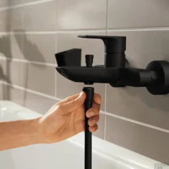 Badmengkraan Opbouw HansGrohe Rebris E Eengreeps Mat Zwart -Exporteren Badkamer Top Winkel badmengkraan opbouw hansgrohe rebris e eengreeps mat zwart 2