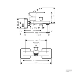 Badmengkraan Opbouw HansGrohe Vernis Shape Eengreeps Mat Zwart -Exporteren Badkamer Top Winkel badmengkraan opbouw hansgrohe vernis shape eengreeps tech 1