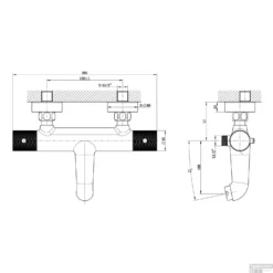 Badmengkraan Thermostatisch Wiesbaden Ribbd Hartafstand 15 Cm Mat Zwart 7 Badmengkraan Thermostatisch Wiesbaden Ribbd Hartafstand 15 Cm Mat Zwart -Exporteren Badkamer Top Winkel badmengkraan thermostatisch hartafstand 15 cm tech 1