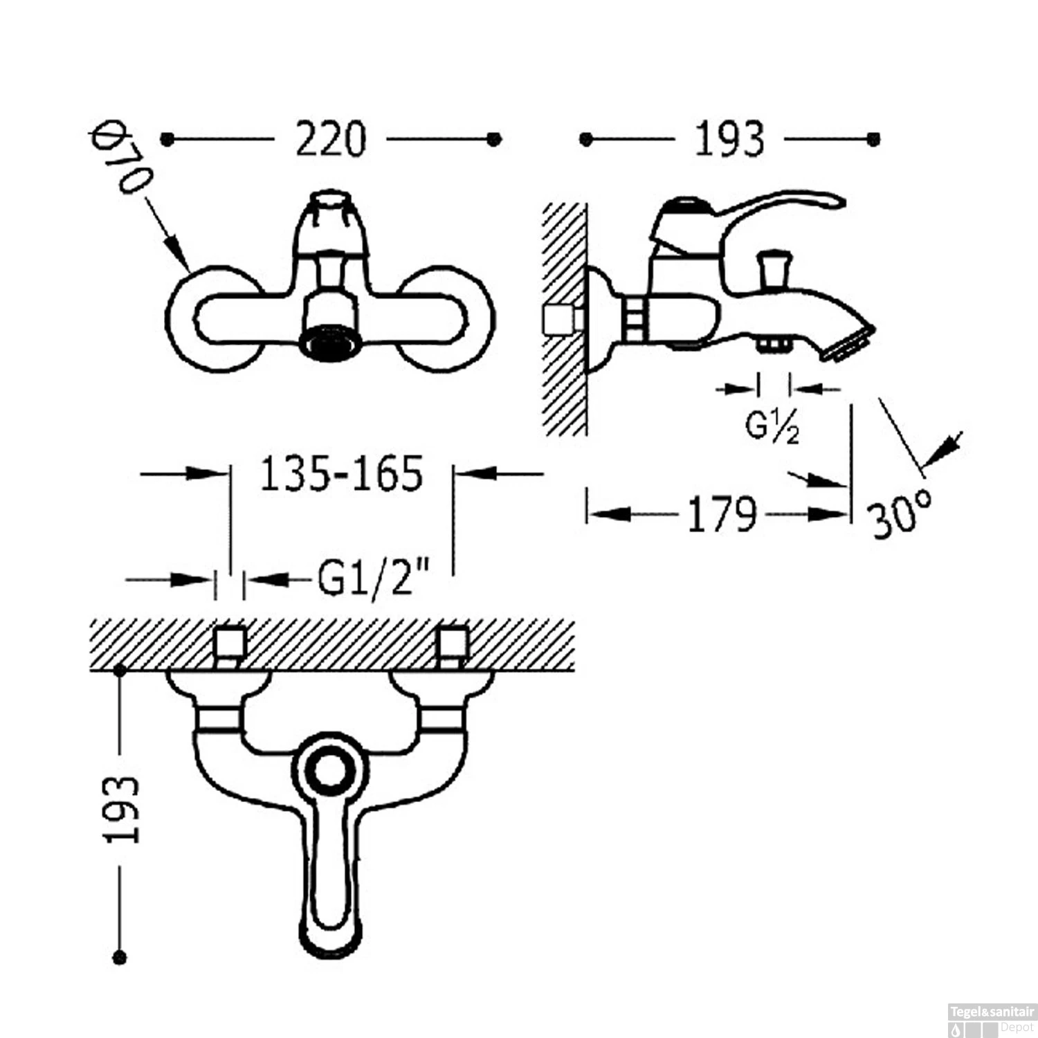 Badmengkraan Tres Clasic 1 Hendel Incl Handdouche En Doucheslang Goud 4 Badmengkraan Tres Clasic 1 Hendel Incl Handdouche En Doucheslang Goud - Afbeelding 2