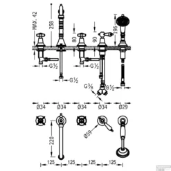 Badrandkraan Tres Clasic Mengkraan Incl. Omstelknop En Handdouche RVS 5 Badrandkraan Tres Clasic Mengkraan Incl. Omstelknop En Handdouche RVS -Exporteren Badkamer Top Winkel badrandkraan tres clasic mengkraan incl. omstelknop en handdouche rvs tech