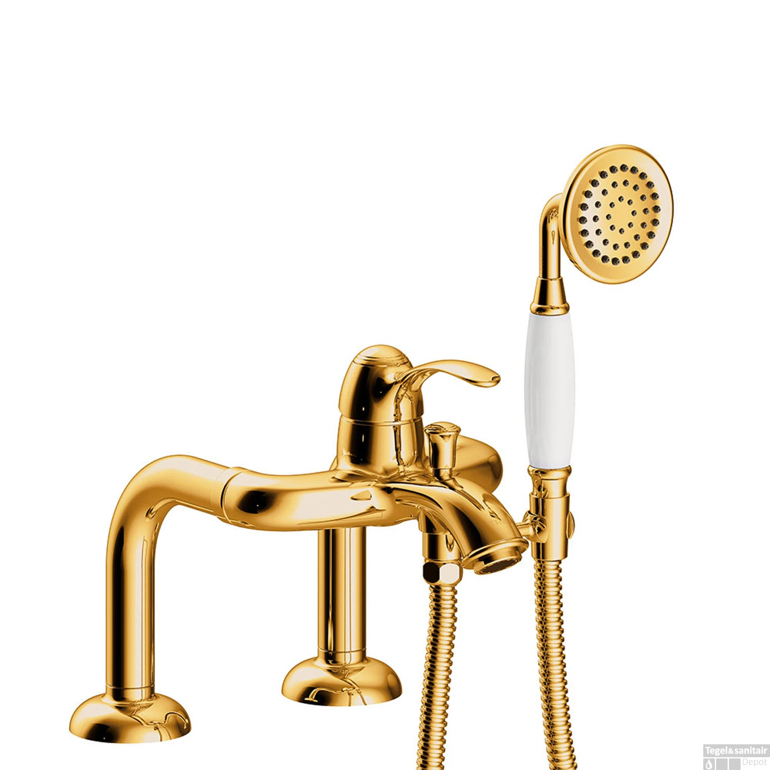 Badrandkraan Tres Clasic Mengkraan Opbouw Incl. Handdouche Goud 3 Badrandkraan Tres Clasic Mengkraan Opbouw Incl. Handdouche Goud