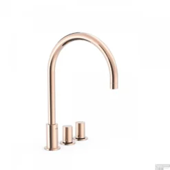 Badrandkraan Tres Study Exclusive Tweeknops Uitloop Gebogen 21,5 Cm Rosé Goud