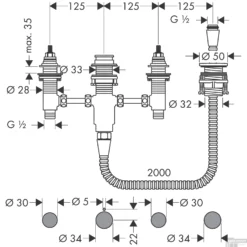 Badrandmengkraan Inbouwdeel HansGrohe Vernis Blend 4-gats 7 Badrandmengkraan Inbouwdeel HansGrohe Vernis Blend 4-gats -Exporteren Badkamer Top Winkel badrandmengkraan inbouwdeel hansgrohe vernis blend 4 gats tech