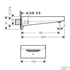 Baduitloop Metropol HansGrohe Watervalstraal 18.5 Cm Chroom -Exporteren Badkamer Top Winkel baduitloop metropol hansgrohe watervalstraal 18.5 cm tech