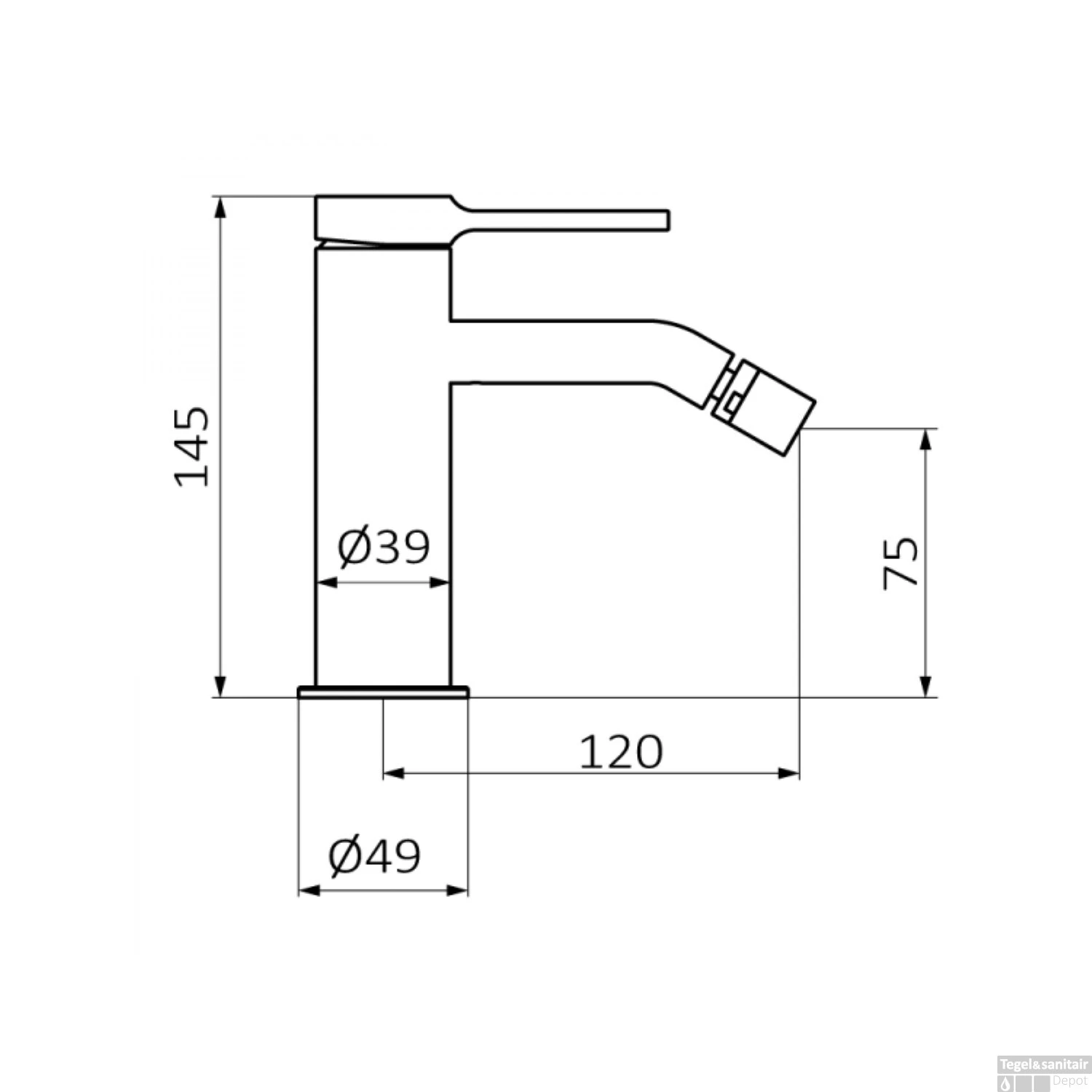 Bidetkraan GRB Time 14,5 Cm Zonder Waste Messing Chroom 4 Bidetkraan GRB Time 14,5 Cm Zonder Waste Messing Chroom - Afbeelding 2