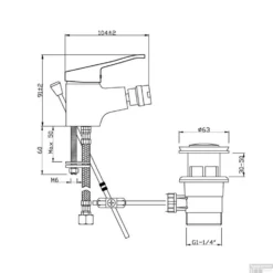 Bidetkraan Schütte Athos Plus Eéngreepsmengkraan Geluidloos Chroom 7 Bidetkraan Schütte Athos Plus Eéngreepsmengkraan Geluidloos Chroom -Exporteren Badkamer Top Winkel bidetkraan schutte athos plus 41200 tech1