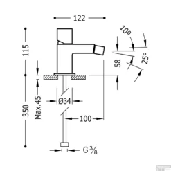 Bidetmengkraan Tres Cuadro Exclusive Met Draaiknop Korte Uitloop 10 Cm RVS -Exporteren Badkamer Top Winkel bidetmengkraan tres cuadro exclusive korte uitloop 10 cm rvs tech