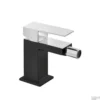 Bidetmengkraan Tres Cuadro Exclusive Met Hendel Korte Uitloop 10 Cm Chroom Zwart