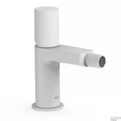 Bidetmengkraan Tres Project 1-Knop Uitloop Recht 8,5 Cm Rond Mat Wit