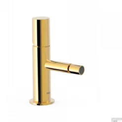Bidetmengkraan Tres Study Exclusive 1-Knop Uitloop Recht 8 Cm Rond Goud