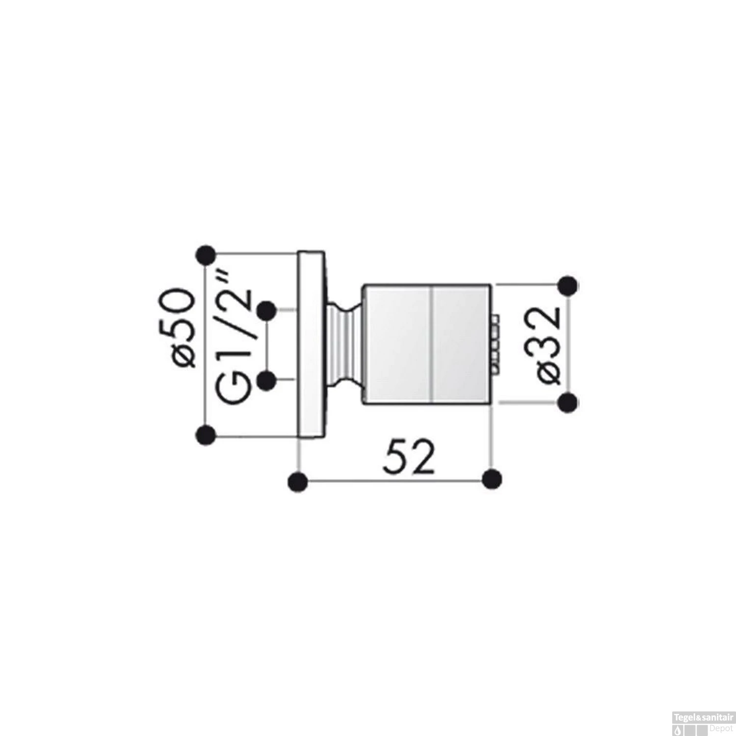 Bodyjet Hotbath Mate Opbouw Massage Kantelbaar Rond Geborsteld Nikkel - Afbeelding 2