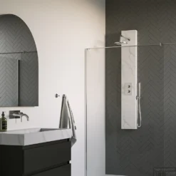 BRAUER Edition Thermostatisch Douchepaneel 2-weg Calacatta Gold 20 Cm SET01 -Exporteren Badkamer Top Winkel brauer chrome edition thermostatisch douchepaneel 2 1 1