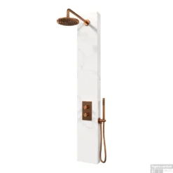 BRAUER Edition Thermostatisch Douchepaneel 2-weg Calacatta Gold 20 Cm SET01 -Exporteren Badkamer Top Winkel brauer copper edition thermostatisch koper shop 1
