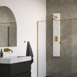 BRAUER Edition Thermostatisch Douchepaneel 2-weg Calacatta Gold 20 Cm SET01 -Exporteren Badkamer Top Winkel brauer gold edition douchepaneel pvd 1 1