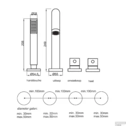 BWS 4 Gats Crux Afbouw Badrandthermostaat Chroom (Exclusief Inbouwdeel) -Exporteren Badkamer Top Winkel bws 4 gats cross afbouw badrandthermostaat chroom tech