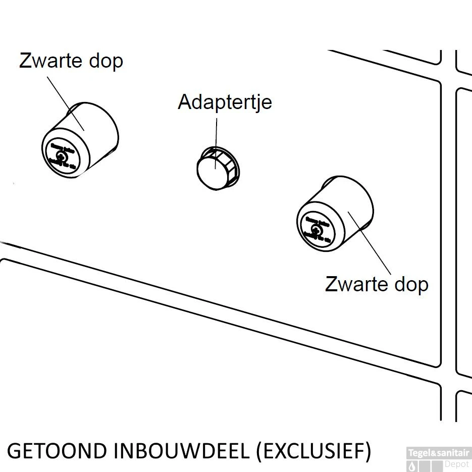 BWS Afbouwdeel Square 2-Knops Chroom Tbv Wastafelmengkraan Inbouwdeel Uni 5 BWS Afbouwdeel Square 2-Knops Chroom Tbv Wastafelmengkraan Inbouwdeel Uni - Afbeelding 3
