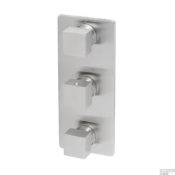 BWS Afbouwdeel Vierkant Douche Thermostaat 3Weg RVS Look