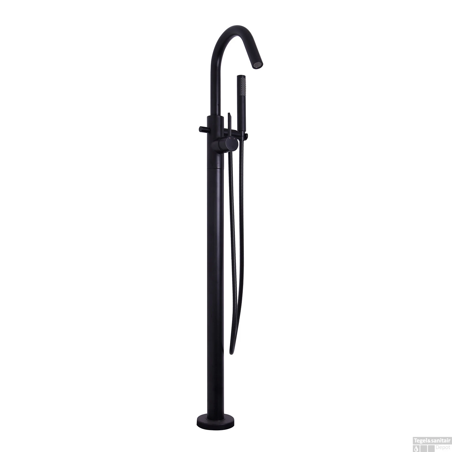 BWS Badkraan Cemal Vrijstaand Mengkraan Compleet Mat Zwart 3 BWS Badkraan Cemal Vrijstaand Mengkraan Compleet Mat Zwart