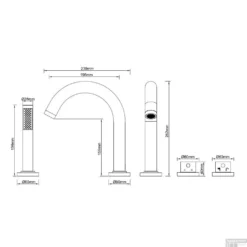 BWS Badrandkraan Cemal 4-gats Thermostatisch Afbouwset Mat Zwart 5 BWS Badrandkraan Cemal 4-gats Thermostatisch Afbouwset Mat Zwart -Exporteren Badkamer Top Winkel bws badrandkraan cemal 4 gats thermostatisch afbouwset mat zwart tech
